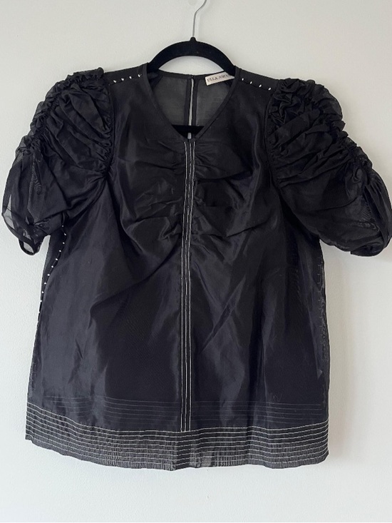Ulla Johnson Tops - ❤️ Ulla Johnson Description Celia Organza Ruched Puff Sleeve Sheer Top